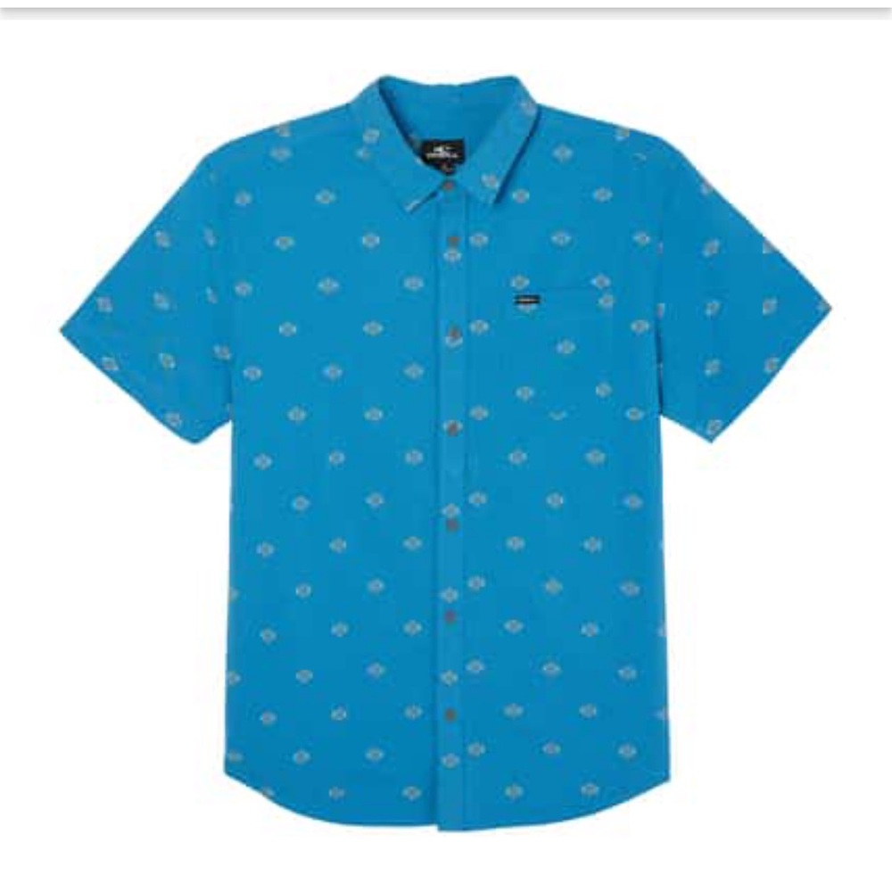O'Neill Men's Quiver Stretch Dobby Short Sleeve Standard Shirt medium